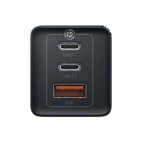 Nabíječka do sítě Baseus GaN2 Pro Quick Charger, 2x USB-C, 1x USB, QC 4+, 65W + USB-C kabel 1m černá

 obrázek produktu 2 z 4