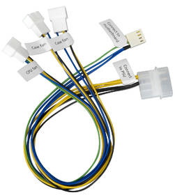 Redukce AKASA 1x 4pin PWM na 3x 4pin PWM  (2ks) 
