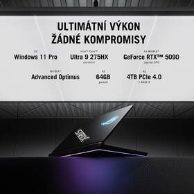 Notebook Asus ROG Strix SCAR 18 (2025) černá barva
