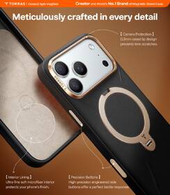 Kryt na mobil Torras Ostand Q3 Vegskin na Apple iPhone 17 Pro Max černý

 obrázek produktu 6 z 7