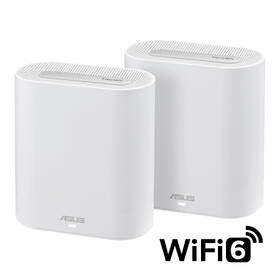 Komplexní Wi-Fi systém Asus ExpertWiFi EBM68 AX7800 Tri-band Mesh Wi-Fi 6 (2-pack) bílá barva
