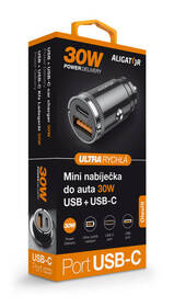 Adaptér do auta Aligator CHPD0006, PD 30W, 1xUSB, 1xUSB-C černý

 obrázek produktu 5 z 7