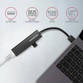 USB Hub Axagon USB 3.2 Gen 1 hub, 3x USB-A + Gigabit Ethernet, kabel USB-A 20cm černý

 obrázek produktu 7 z 7