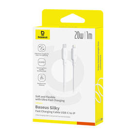 Kabel Baseus Silky USB-C/Lightning, 20W, 1m bílý

 obrázek produktu 6 z 7