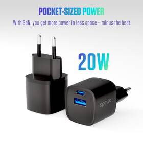 Nabíječka do sítě Spello by Epico ForceBoost GaN 20W 1x USB-A černá

 obrázek produktu 5 z 7