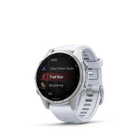 Chytré hodinky Garmin fēnix 8 - 43 mm, AMOLED - Silver / Whitestone Silicone Band 

 obrázek produktu 2 z 13