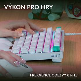 Klávesnice Logitech G316 X 75 - US INT'L layout bílá

 obrázek produktu 8 z 16