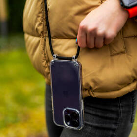 Kryt na mobil FIXED Pure Neck s černou šňůrkou na krk na Apple iPhone 11 průhledný

 obrázek produktu 6 z 7