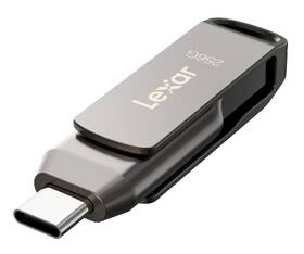 USB Flash Lexar JumpDrive D400 Dual, 256GB šedá barva
