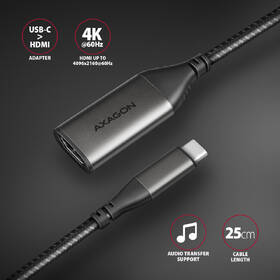Redukce Axagon USB-C / HDMI 2.0a, 25cm, 4K/60Hz HDR10 černá

 obrázek produktu 1 z 8