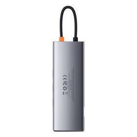 USB Hub Baseus Metal Gleam Series 9v1 HUB USB-C (USB-C PD 100W, 3x USB 3.0, HDMI, VGA, RJ45, SD/TF port) šedý

 obrázek produktu 4 z 10