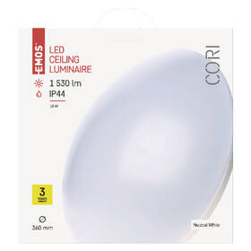 Stropní svítidlo EMOS Cori, kruh, 18W, neutrální bílá bílé

 obrázek produktu 6 z 6