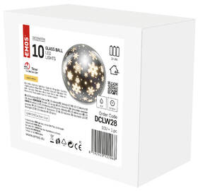 LED dekorace EMOS skleněná koule – vločky, 12 cm, 3x AA, vnitřní, teplá bílá, časovač 

 obrázek produktu 9 z 9