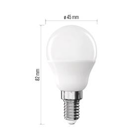 Žárovka LED EMOS Classic Mini Globe, 6,5 W, 806lm, E14, neutrální bílá 

 obrázek produktu 8 z 13