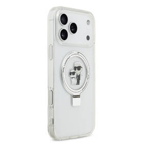 Kryt na mobil Karl Lagerfeld Ringstand Karl and Choupette MagSafe na Apple iPhone 17 Pro Max bílý

 obrázek produktu 3 z 7