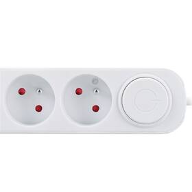Kabel prodlužovací Solight 3 zásuvky, USB A+C 20W PD, vypínač, 3 x 1mm2, 3 m bílý

 obrázek produktu 2 z 3
