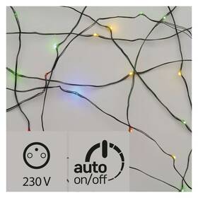 Vánoční osvětlení EMOS 75 LED, 7,5m, řetěz zelený (miniaturní), vícebarevná, časovač, i venkovní použití 

 obrázek produktu 1 z 7