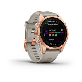 Chytré hodinky Garmin fenix 7S Solar - Rose Gold/Sand Silicone Band 

 obrázek produktu 7 z 10
