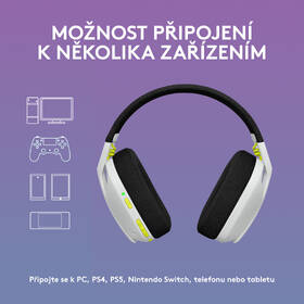 Headset Logitech Wireless Gaming Combo G435 + G305 bílá barva
