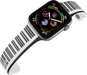 Řemínek Mi-Band na Apple Watch 42/44/45/49 mm - motiv Klávesy, bílý 

 obrázek produktu 3 z 3