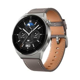 Chytré hodinky Huawei Watch GT 3 Pro 46 mm - Light Titanium Case + Gray Leather Strap 

 obrázek produktu 1 z 6