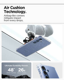 Kryt na mobil Spigen Liquid Crystal Glitter na Samsung Galaxy S25+ průhledná
