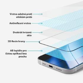 Tvrzené sklo Epico AntiReflective Glass 3D Ultra s aplikátorem na Apple iPhone 16 Pro/17 

 obrázek produktu 5 z 6