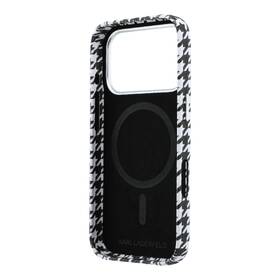 Kryt na mobil Karl Lagerfeld PU Houndstooth Resin Plate MagSafe na Apple iPhone 17 Pro černý

 obrázek produktu 5 z 6