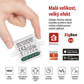 Modul EMOS GoSmart spínací IP-2102SZ, ZigBee, 2-kanálový 
