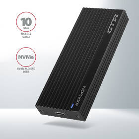 Externí rámeček Axagon THIN RIB box, USB-C 3.2 Gen 2 - M.2 NVMe SSD černý

 obrázek produktu 1 z 7