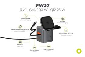 Nabíječka do sítě Mobile Origin 100W, Qi2 25W Foldable Charger PW37, MagSafe černá

 obrázek produktu 16 z 16