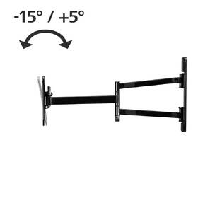 Držák TV Hama výklopný, pro úhlopříčky 19" až 48", nosnost 25 kg černý

 obrázek produktu 6 z 13