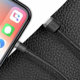 Kabel Baseus Cafule USB/Lightning, 1m černý/šedý

 obrázek produktu 7 z 10