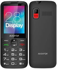Mobilní telefon Aligator A930 4G černá barva

