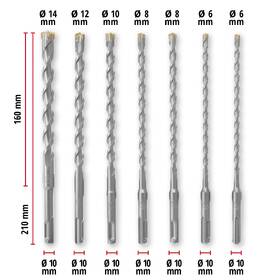 Sada vrtáků Einhell SDS PLUS Set 6-14/ 210mm, 49265515 

 obrázek produktu 1 z 4