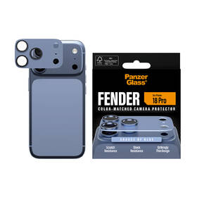 Tvrzené sklo PanzerGlass FENDER na Apple iPhone 18 Pro, ochranný hliníkový prvek fotoaparátu modré

 obrázek produktu 3 z 5