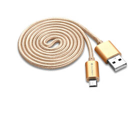 Kabel GoGEN USB/micro USB, 1m, oplétáný zlatý

 obrázek produktu 1 z 3