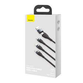 Kabel Baseus Flash Series 3v2, USB/USB-C na MicroUSB/Lightning/USB-C 100W, 1,2m černý

 obrázek produktu 6 z 6