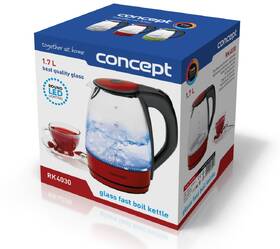 Rychlovarná konvice Concept RK-4030re červená barva
