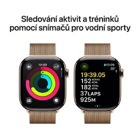 Chytré hodinky Apple GPS + Cellular 46mm pouzdro ze zlatého titanu - zlatý milánský tah - M/L 

 obrázek produktu 3 z 8