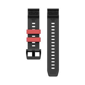 Řemínek Cubenest Premium Silicone Garmin QuickFit Band 22mm černý/červený

 obrázek produktu 1 z 5