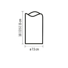 LED dekorace EMOS vosková svíčka s plamínkem, různé velikosti, 3x AAA, vintage, 3 ks, časovač 

 obrázek produktu 2 z 3