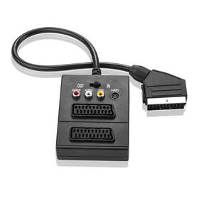 Kabel GoGEN SCART /2x SCART + S-Video, 3x Cinch, 0,5m černý

 obrázek produktu 1 z 1