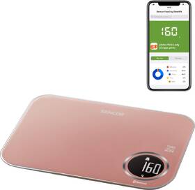 Kuchyňská váha Sencor SKS 7075RS růžová barva
