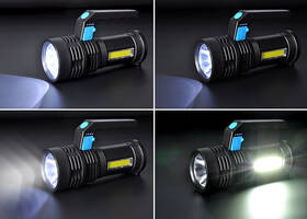 Svítilna Solight WN46, LED nabíjecí, s rukojetí a bočním světlem, 150+100lm, Li-Ion černá

 obrázek produktu 3 z 9