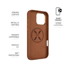 Kryt na mobil FIXED MagLeather s podporou MagSafe na Apple iPhone 16 Pro Max hnědý

 obrázek produktu 3 z 3