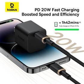 Kabel Baseus Dura USB-C/Lightning, 20W, 2m černý/zlatý

 obrázek produktu 11 z 16