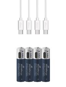 Baterie nabíjecí MediaRange MRBAT160, USB-C Li-Ion baterie Micro AAA, 1,5V, 500 mAh (4 ks) stříbrná/modrá

 obrázek produktu 1 z 4