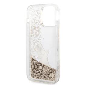 Kryt na mobil Karl Lagerfeld Liquid Glitter Choupette Eat na Apple iPhone 14 Pro Max zlatý

 obrázek produktu 2 z 3