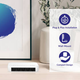Switch Strong SW5000P 5-Port Gigabit bílý/plast

 obrázek produktu 8 z 11